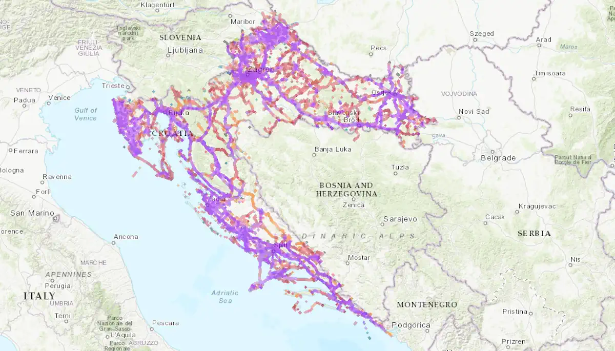 5G pokrivenost u Hrvatskoj