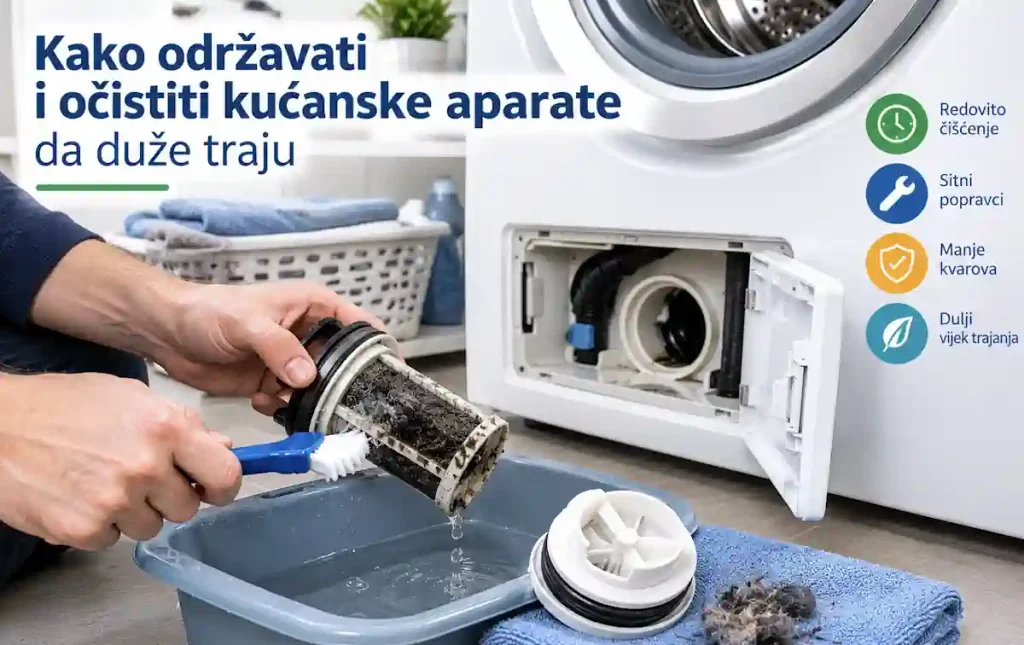 čišćenje filtra na perilici rublja